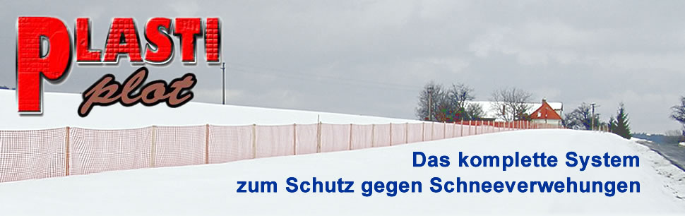 Schnee Zaun - Das komplette System zum Schutz gegen Schneeverwehungen